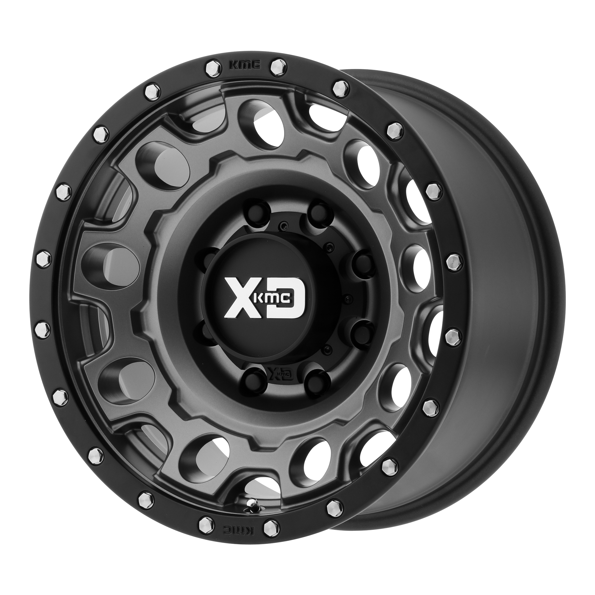 XD129 18X9 6X5.5 M-GRY BLK-RING +18MM