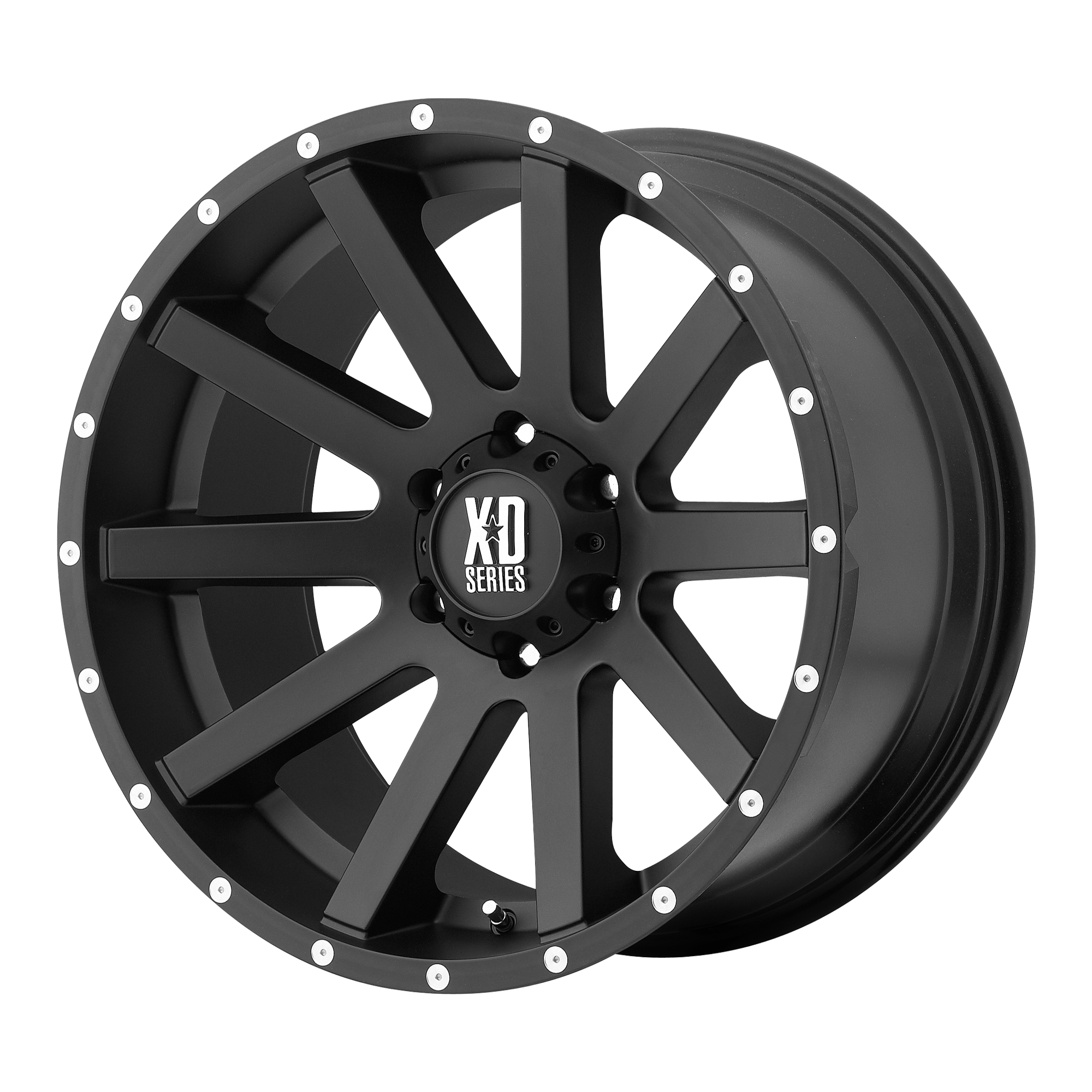 XD818 20X10 6X135 SATIN BLACK -24MM