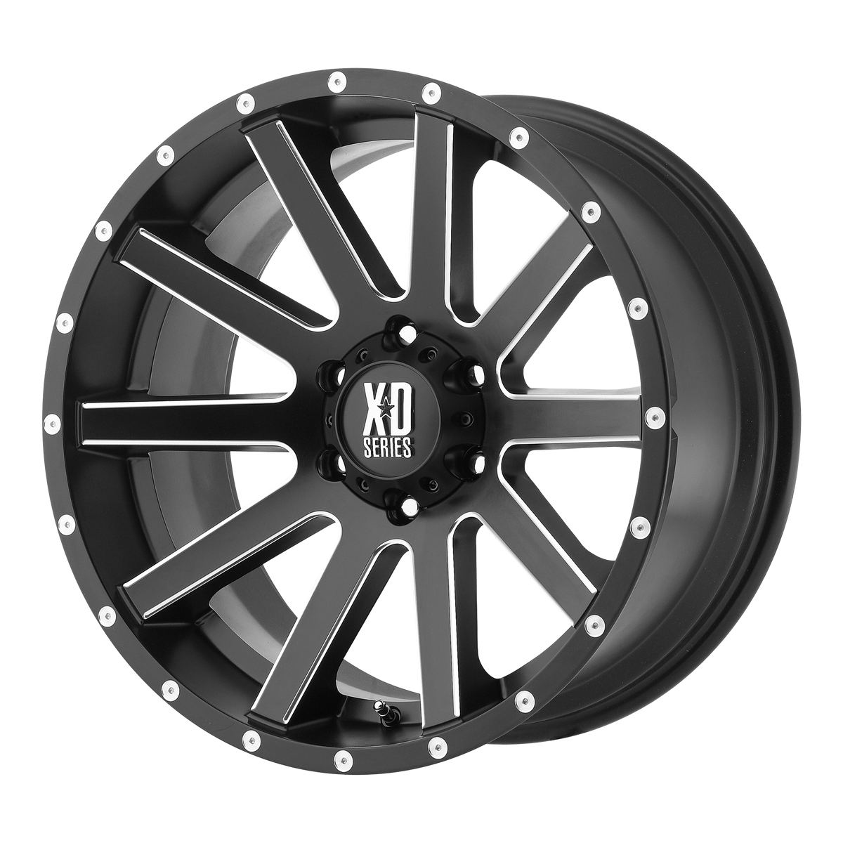 XD818 20X10 6X5.5 S-BLK MILLED -24MM
