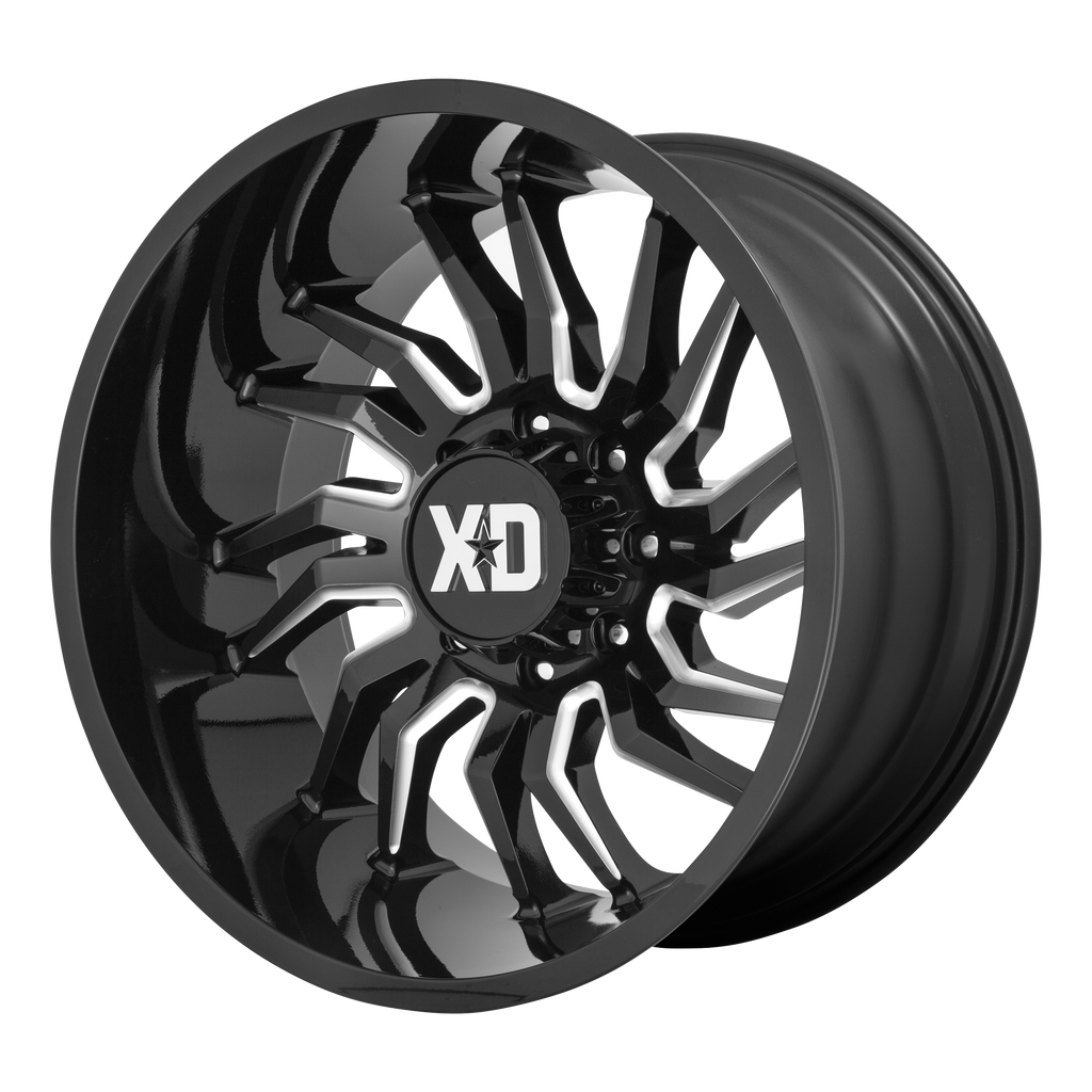 XD858 22X10 8X6.5 GLOSS BLACK MILL -18MM