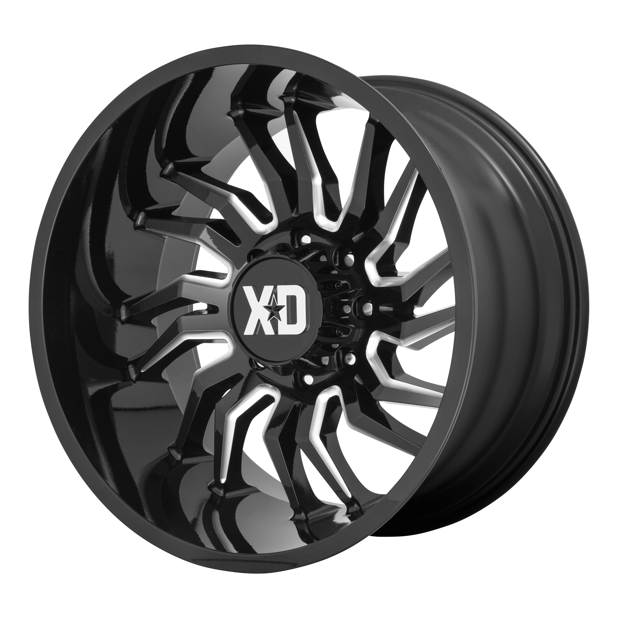 XD858 22X10 5X127 GLOSS BLACK MILL -18MM