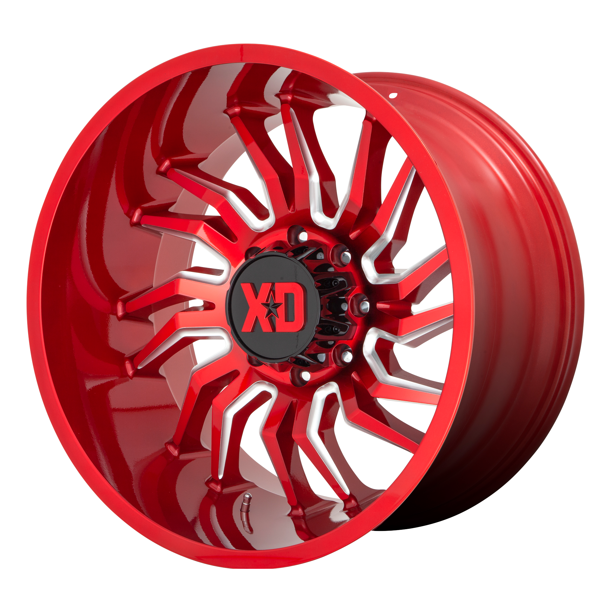XD858 22X10 8X6.5 CANDY RED MILLED -18MM