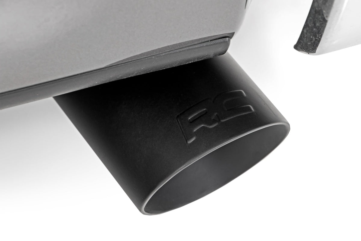 Exhaust Tip | Black | RC Logo | 2.5-3.125 Inch Pipe