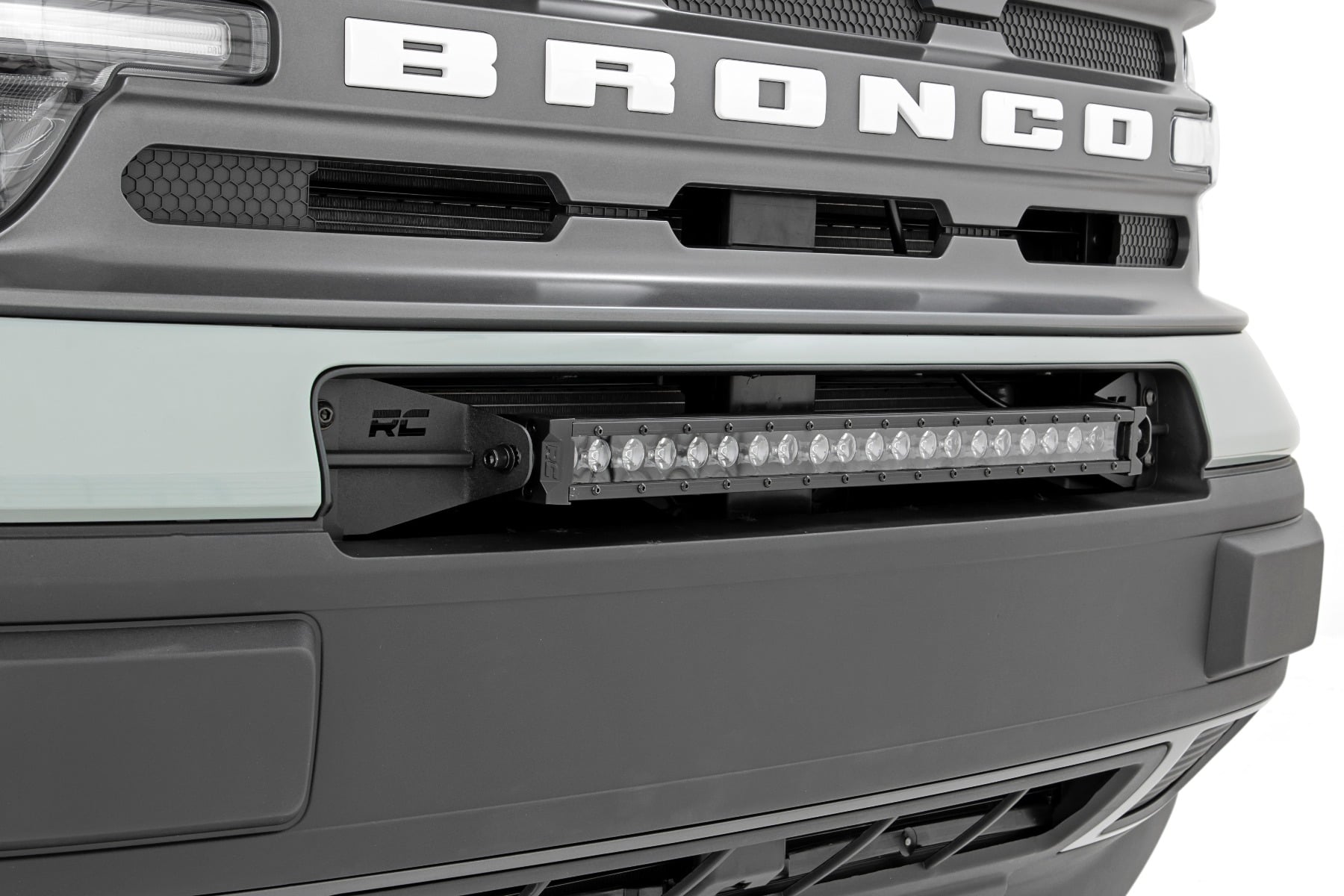 LED Light Kit | Bumper Mount | 20" Black Single Row | White DRL | Ford Bronco Sport (21-26)