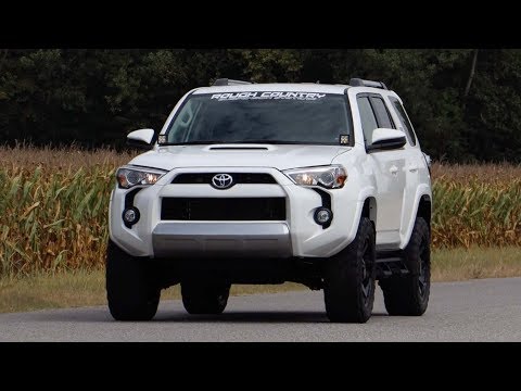 LED Light Kit Ditch Mount 2 Inch Black Pair White DRL Toyota 4Runner (10-24) Rough Country
