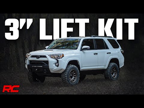 3 Inch Lift Kit Upper Control Arms RR Coils Vertex Red Toyota 4Runner (10-24) Rough Country