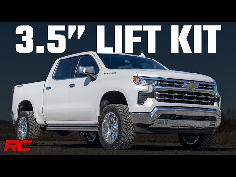 3.5 Inch Lift Kit N3 Struts Rear Mono Leaf Red Chevy Silverado 1500 (22-24) Rough Country