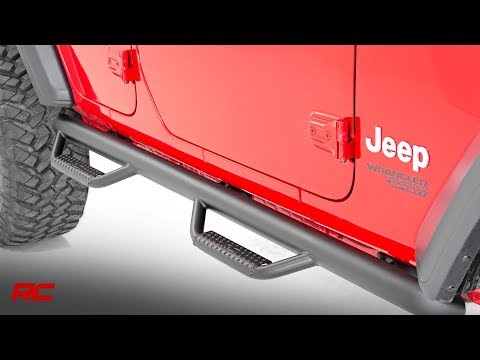 Jeep Wheel to Wheel Nerf Steps 07-18 Wrangler JK 4 Door Rough Country