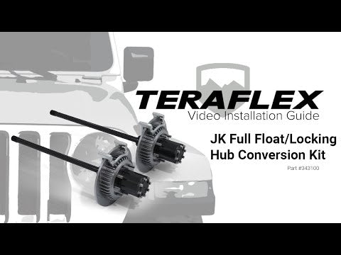 07-18 Wrangler JK Dana 30/44 Front Axle 8-Lug Locking Hub Conversion Kit w/ Slotted Big Brakes TeraFlex