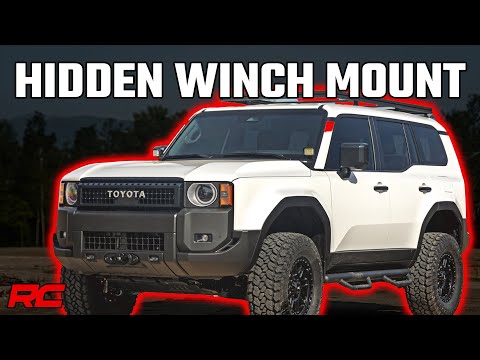 Hidden Winch Mount White SAE Fog Toyota Land Cruiser 4WD (2024-2026) Rough Country