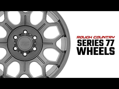 77 Series Wheel One-Piece Gunmetal Gray 20x10 Rough Country