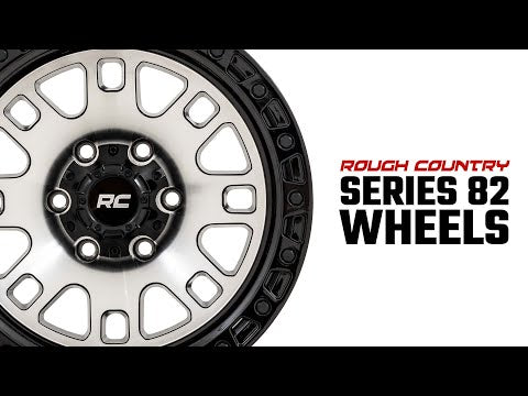 82 Series Wheel One-Piece Machined Semi Gloss Black 18x9 6x5.5 -12mm Rough Country