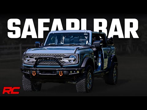 Safari Bar 12 Inch LED Light Bar Black Single Row OE Modular Steel Ford Bronco (21-25) Rough Country