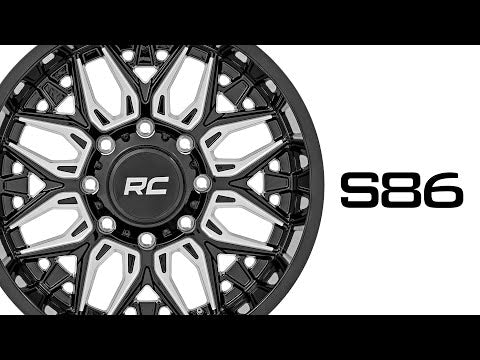 86 Series Wheel One-Piece Gloss Black 22x10 6x135 -19mm Rough Country