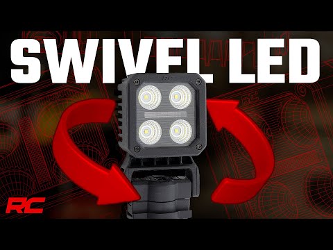 Black Series LED Light Pair 2 Inch Flood Swivel Mount Rough Country