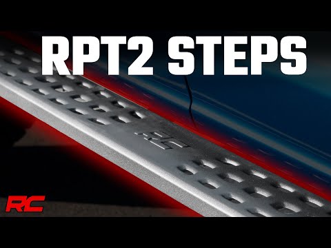 RPT2 Running Board Crew Cab Black Ford F-150/Lightning/F-250/F-350/Raptor (15-26) Rough Country
