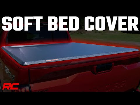 Soft Tri-Fold Bed Cover 5 Foot 7 Inch Bed Ford F-150 (21-26)/F-150 Lightning (22-26) Rough Country