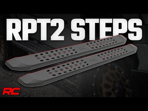 RPT2 Running Board Double Cab Black Toyota Tacoma 2WD/4WD (2016-2023) Rough Country