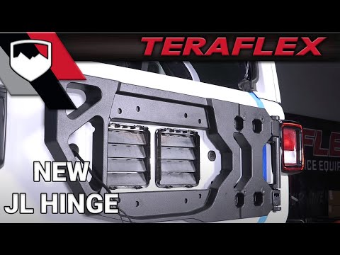 18-Up Wrangler JL Alpha HD Hinged Spare Tire Carrier & Adjustable Spare Tire Mount Kit 5x5 Inch TeraFlex