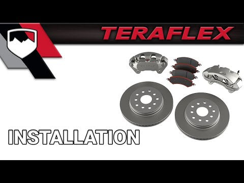07-18 Wrangler JK Front Big Brake Kit w/ Slotted Rotors 5x5 Inch & 5x5.5 Inch TeraFlex
