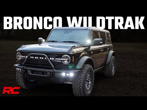LED Light Kit Ditch Mount 2 Inch Chrome Pair Wide Ford Bronco 4WD (21-25) Rough Country